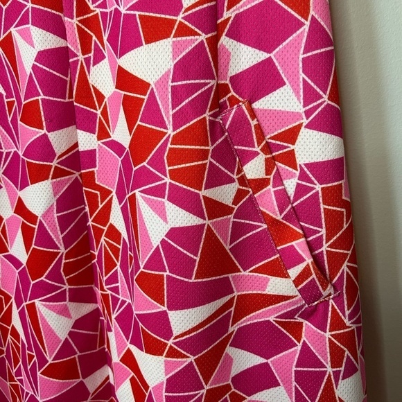 JADE Melody Tan Geometric Print Midi Dress Size S - Picture 2 of 9